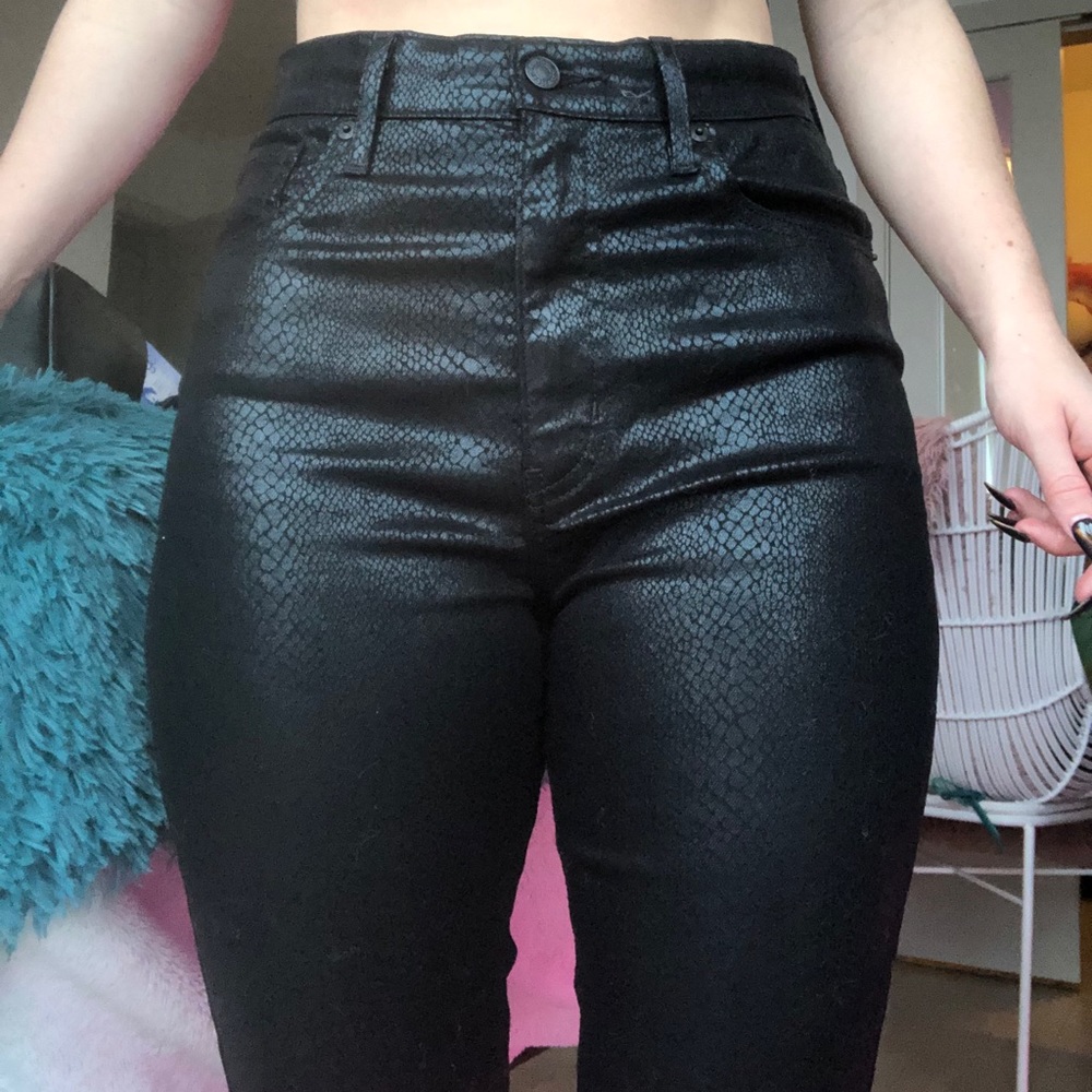 Brand new Levi black snakeskin high rise jeans 29